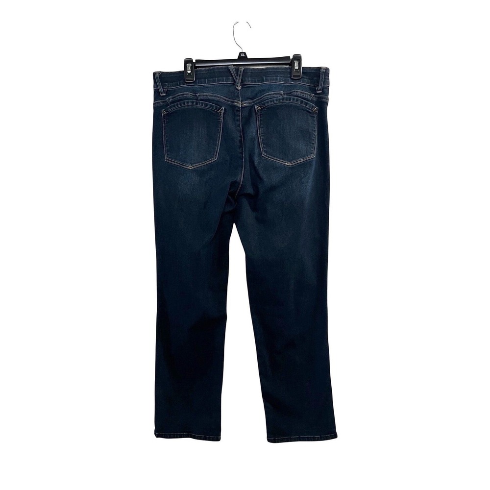 Democracy "Ab" Tech Straight Leg Jeans Dark Wash Denim Womens 16 - Picture 5 of 16